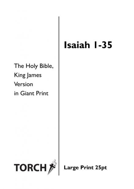 BIBLE KJV (23) Isaiah 1-35 (25pt)