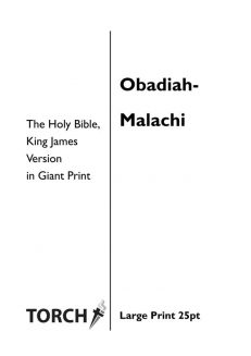 BIBLE KJV (31-39) Obadiah - Malachi (25pt)