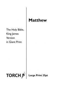 BIBLE KJV (40) Matthew (25pt)