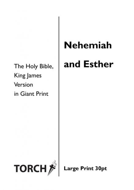 BIBLE KJV (16-17) Nehemiah & Esther (30pt)