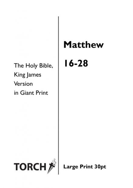 BIBLE KJV (40) Matthew 16-28 (30pt)