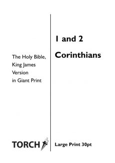 BIBLE KJV (46-47) 1 & 2 Corinthians (30pt)