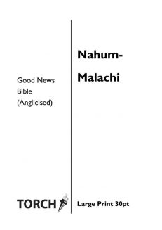 BIBLE GNB (34-39) Nahum - Malachi (30pt)