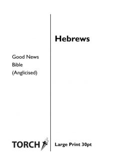 BIBLE GNB (58) Hebrews (30pt)